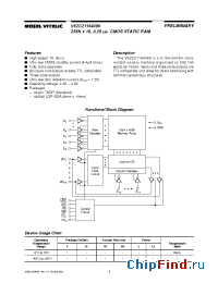 Datasheet V62C21164096LL-70B manufacturer Mosel