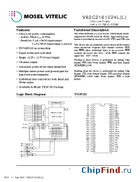 Datasheet V62C2161024L manufacturer Mosel
