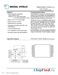 Datasheet V62C2801024L(L)-100B manufacturer Mosel