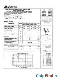 Datasheet 2N6422 manufacturer Mospec