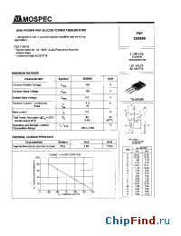 Datasheet 2SB688 manufacturer Mospec