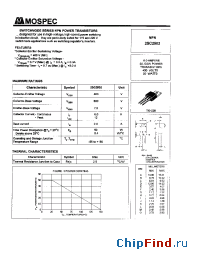 Datasheet 2SC2502 manufacturer Mospec