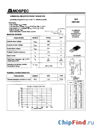Datasheet 2SD1426 manufacturer Mospec