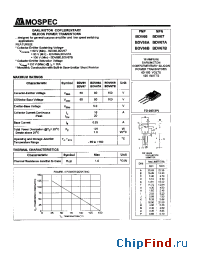 Datasheet BDV67B manufacturer Mospec