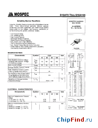 Datasheet S10A70 manufacturer Mospec