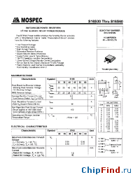 Datasheet S16S35 manufacturer Mospec