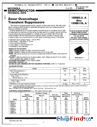 Datasheet 1SMB6.5 manufacturer Motorola