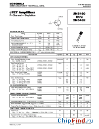 Datasheet 2N5460 manufacturer Motorola