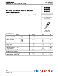 Datasheet BD438 manufacturer Motorola