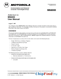 Datasheet M68000AD manufacturer Motorola