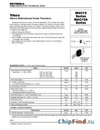 Datasheet MAC15A10 manufacturer Motorola