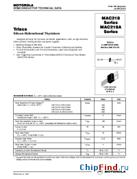 Datasheet MAC218 manufacturer Motorola