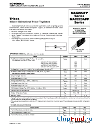 Datasheet MAC223-10FP manufacturer Motorola