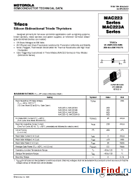 Datasheet MAC223-4 manufacturer Motorola