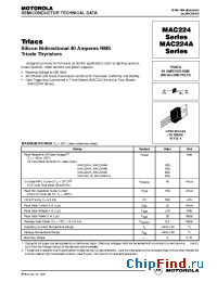 Datasheet MAC224 manufacturer Motorola