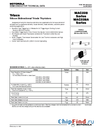 Datasheet MAC228 manufacturer Motorola
