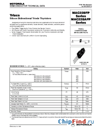 Datasheet MAC228-6FP manufacturer Motorola