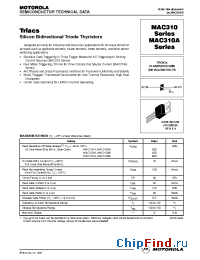 Datasheet MAC310-6 manufacturer Motorola