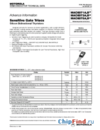Datasheet MAC6073B manufacturer Motorola