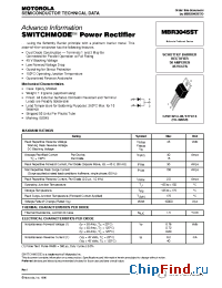 Datasheet MBR3045ST manufacturer Motorola