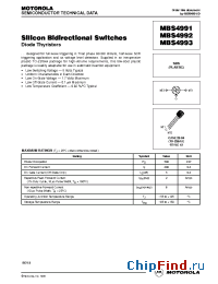 Datasheet MBS4992 manufacturer Motorola