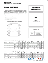 Datasheet MC100EL04D manufacturer Motorola