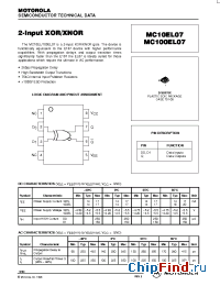 Datasheet MC100EL07D manufacturer Motorola