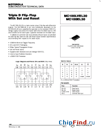 Datasheet MC100EL30DW manufacturer Motorola
