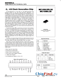 Datasheet MC100EL38DW manufacturer Motorola