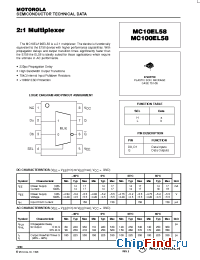 Datasheet MC100EL58D manufacturer Motorola