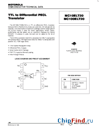 Datasheet MC100ELT20D manufacturer Motorola