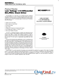 Datasheet MC100EP111 manufacturer Motorola