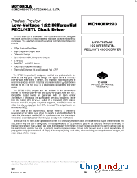 Datasheet MC100EP223TC manufacturer Motorola