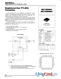 Datasheet MC100H604FN manufacturer Motorola