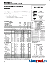 Datasheet MC10H136FN manufacturer Motorola