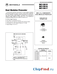 Datasheet MC12016D manufacturer Motorola