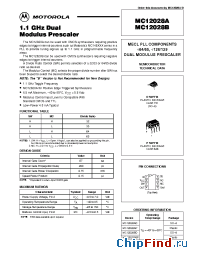 Datasheet MC12028BP manufacturer Motorola