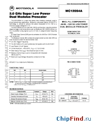 Datasheet MC12054ADR2 manufacturer Motorola