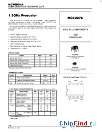 Datasheet MC12076P manufacturer Motorola