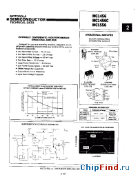 Datasheet MC1456CP1 manufacturer Motorola