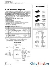 Datasheet MC14580BCL manufacturer Motorola