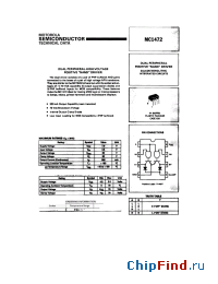 Datasheet MC1472P1 manufacturer Motorola