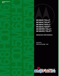 Datasheet MC68HC705SJ7CDW manufacturer Motorola
