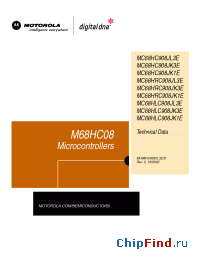 Datasheet MC68HC908JK1ECP manufacturer Motorola