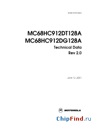 Datasheet MC68HC912DT128A manufacturer Motorola
