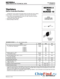 Datasheet MCR265-10 manufacturer Motorola