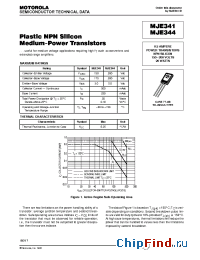 Datasheet MJE341 manufacturer Motorola