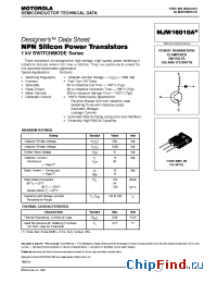 Datasheet MJW16010A manufacturer Motorola