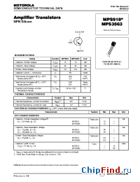 Datasheet MPS3563 manufacturer Motorola