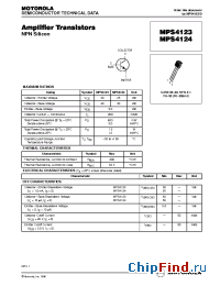 Datasheet MPS4123 manufacturer Motorola